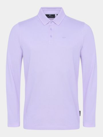 Daniel Springs 2-Tone Pique Thermo Langarm Polo lila