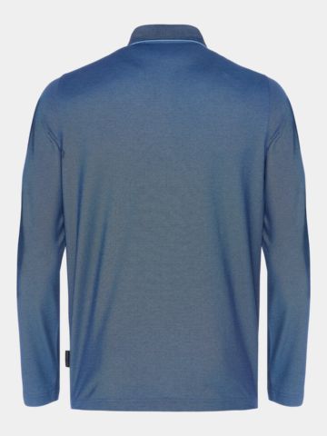 Daniel Springs 2-Tone Pique Thermo Langarm Polo denim