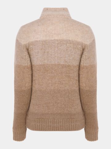 Valiente Degrade Jacke Windstopp Strick beige