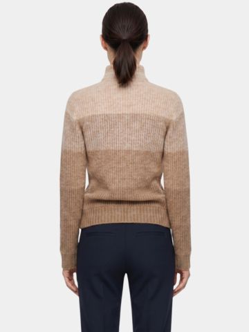 Valiente Degrade Jacke Windstopp Strick beige