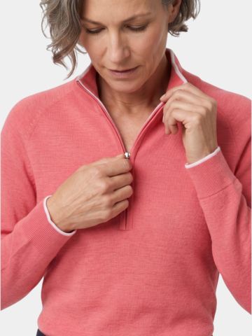 Valiente Troyer Windstopp Strick fuchsia