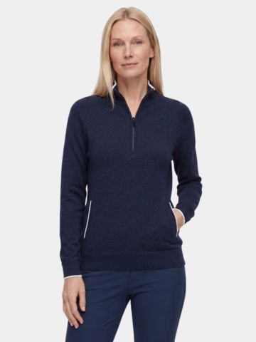 Valiente Troyer Windstopp Strick navy