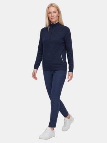 Valiente Troyer Windstopp Strick navy
