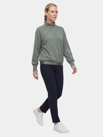 Valiente Snake Jacquard Mock Stretch Unterzieher oliv
