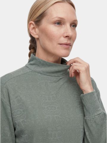 Valiente Snake Jacquard Mock Stretch Unterzieher oliv