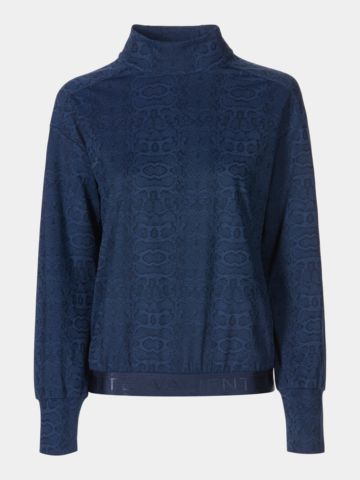 Valiente Snake Jacquard Mock Stretch Unterzieher navy