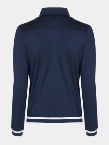 Valiente Loose Fit Langarm Polo navy