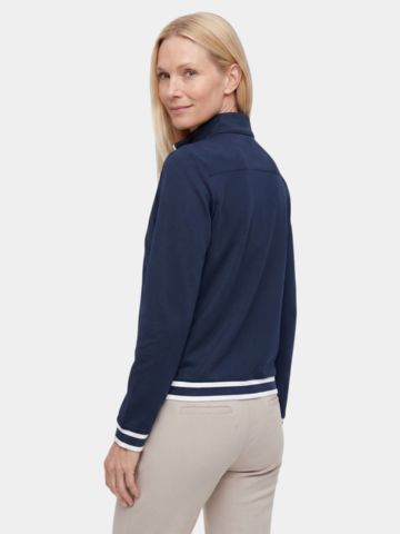 Valiente Loose Fit Langarm Polo navy