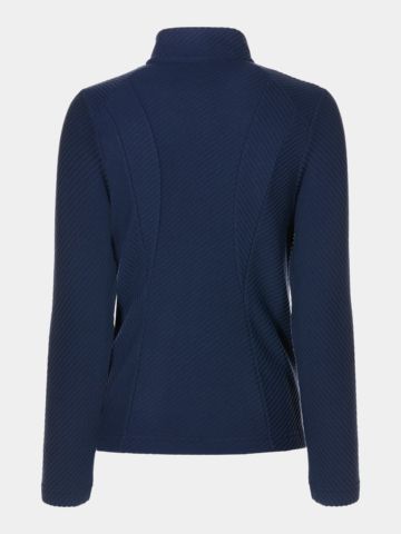 Valiente Jacquard Fleece Stretch Jacke navy