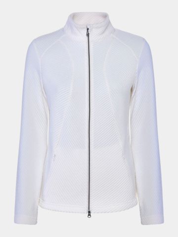 Valiente Jacquard Fleece Stretch Jacke ecru