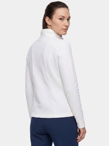 Valiente Jacquard Fleece Stretch Jacke ecru