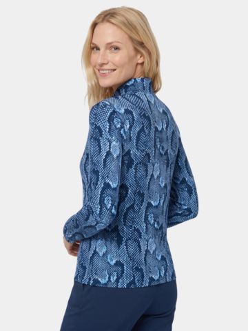 Valiente Druck 1/2 Zip Thermo Unterzieher navy