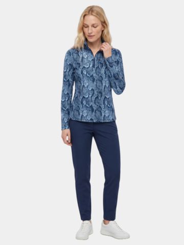 Valiente Druck 1/2 Zip Thermo Unterzieher navy