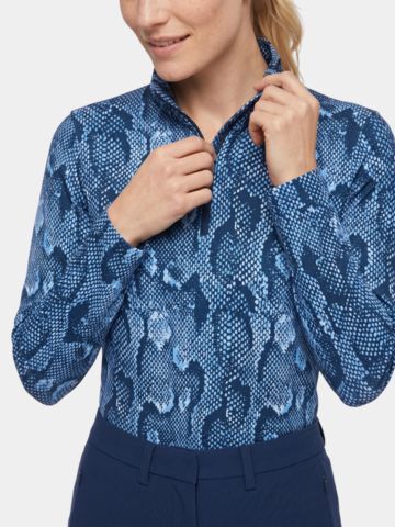 Valiente Druck 1/2 Zip Thermo Unterzieher navy