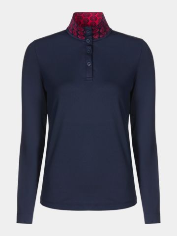 Valiente Thermo Langarm Polo navy