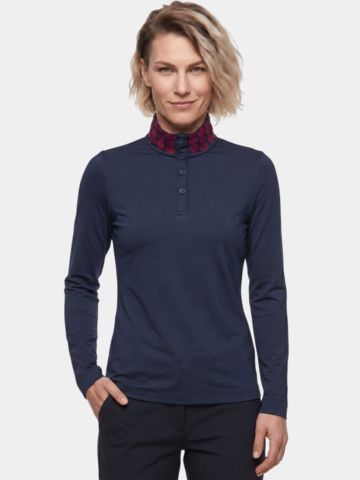 Valiente Thermo Langarm Polo navy