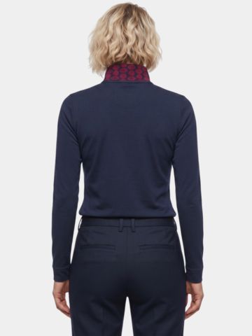 Valiente Thermo Langarm Polo navy