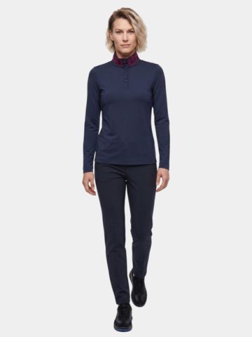 Valiente Thermo Langarm Polo navy