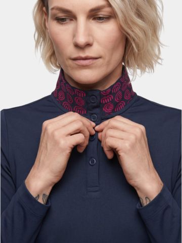 Valiente Thermo Langarm Polo navy
