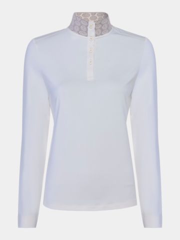 Valiente Thermo Langarm Polo ecru