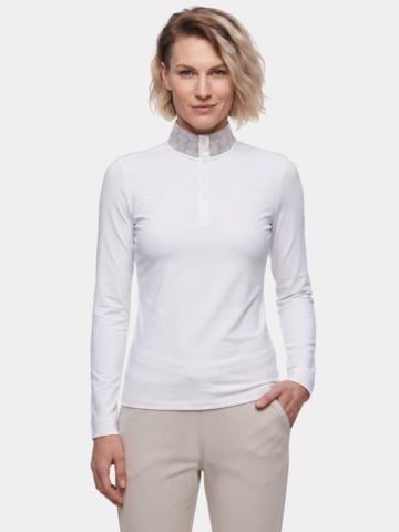 Valiente Thermo Langarm Polo ecru