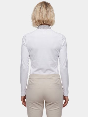 Valiente Thermo Langarm Polo ecru