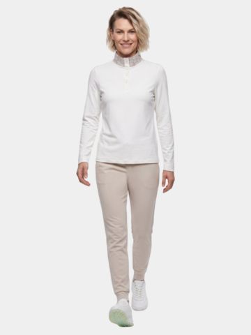Valiente Thermo Langarm Polo ecru