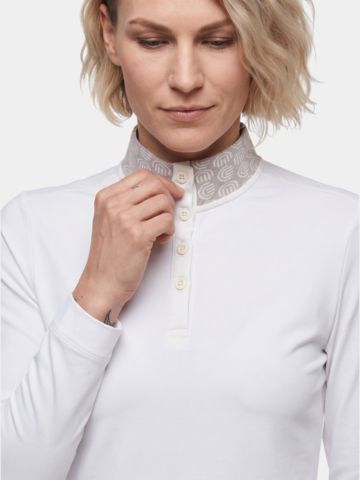 Valiente Thermo Langarm Polo ecru