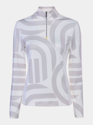 Valiente Druck 1/2 Zip Stretch Thermo Midlayer sand