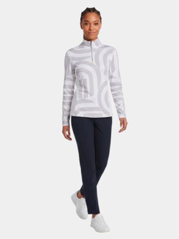 Valiente Druck 1/2 Zip Stretch Thermo Midlayer sand