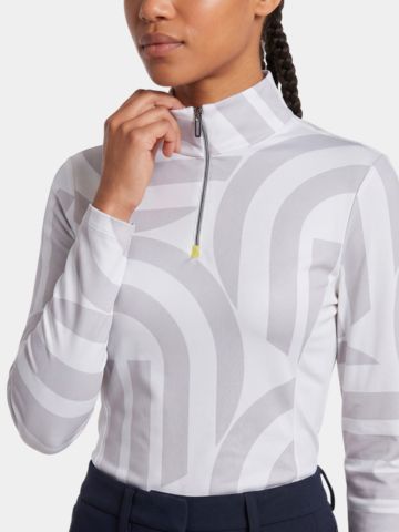Valiente Druck 1/2 Zip Stretch Thermo Midlayer sand