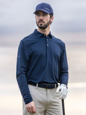 Ping Demitri Langarm Polo navy