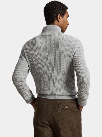 Polo Ralph Lauren SWEATER Troyer Strick grau
