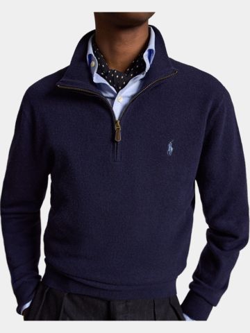 Polo Ralph Lauren PULLOVER Troyer Strick navy