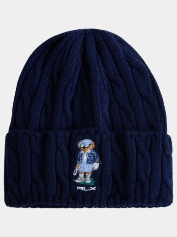 Polo Ralph Lauren BEAR BEANIE čepice tmavě modrá