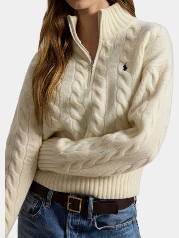 Polo Ralph Lauren Strick Troyer ecru