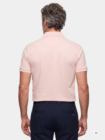 BOSS Pio 1 Halbarm Polo rosa