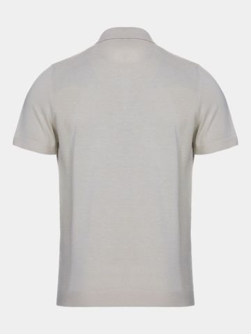 BOSS KN_Momentum-Lite PS Knit Polo písek