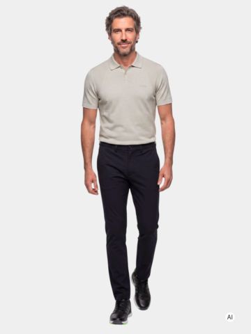 BOSS KN_Momentum-Lite PS Knit Polo písek
