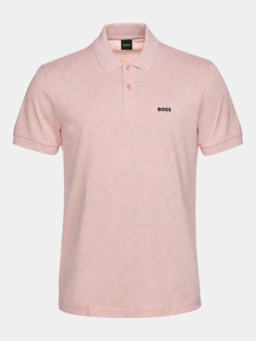 BOSS PL_GOC Swing AO polokošile s polovičním rukávem růžová