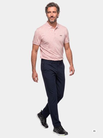 BOSS PL_GOC Swing AO polokošile s polovičním rukávem růžová