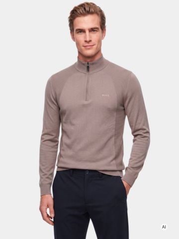 BOSS KN_Momentum-Lite MZ Troyer pleteniny taupe