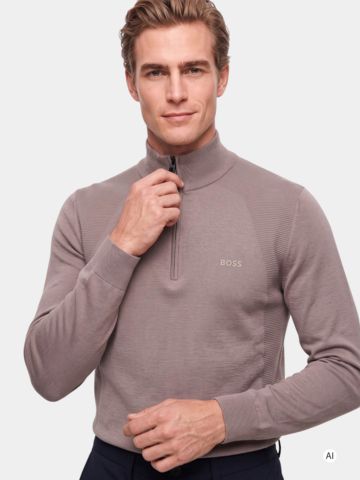 BOSS KN_Momentum-Lite MZ Troyer pleteniny taupe