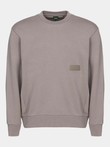 BOSS Crewneck Stretch Midlayer taupe