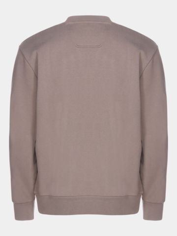 BOSS SW_Crewneck Stretch Midlayer taupe