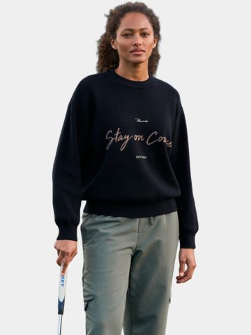 Macade Golf Cropped TX Knit Sweater Pullover Strick schwarz