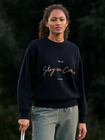 Macade Golf Cropped TX Knit Sweater Pullover Strick schwarz