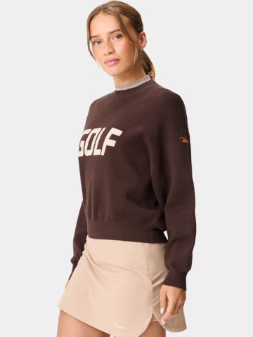 Macade Golf Oversized Golf Sweater Pullover Strick braun