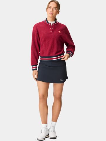 Macade Golf Bomber Pullover Shirt Sweatshirt beere