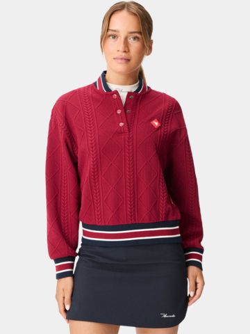 Macade Golf Bomber Pullover Shirt Sweatshirt beere